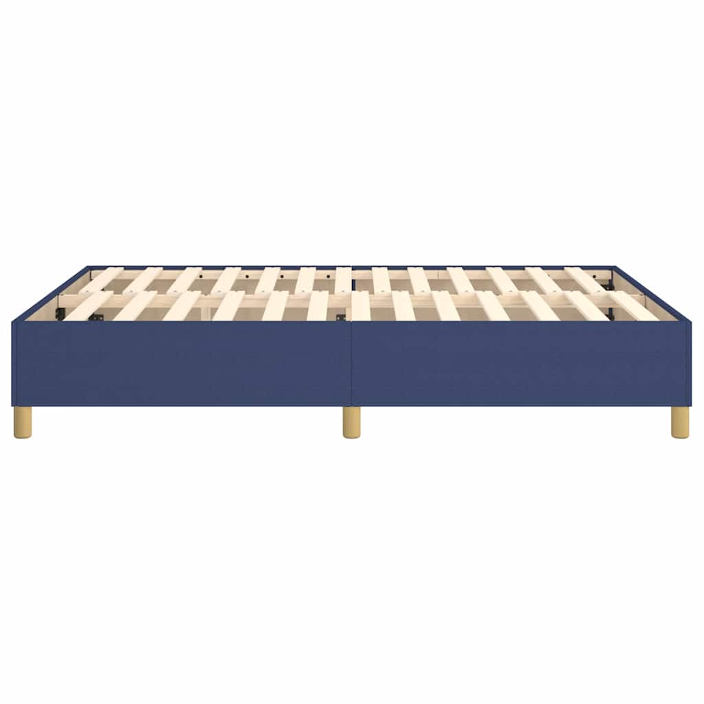 Struttura Letto a Rete a Molle Blu 140x200 cm in Tessuto