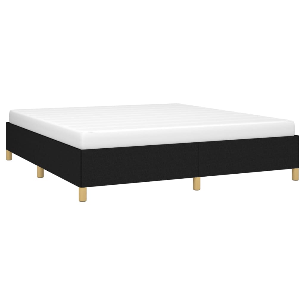 Struttura Letto a Rete a Molle Nero 160x200 cm in Tessuto | homemem39