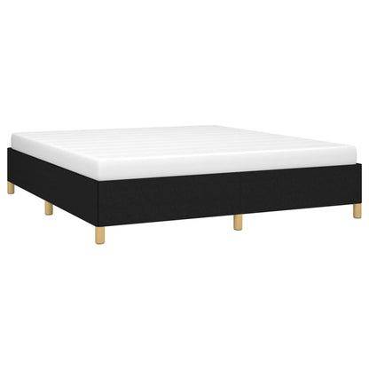 Struttura Letto a Rete a Molle Nero 160x200 cm in Tessuto | homemem39