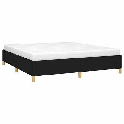 Struttura Letto a Rete a Molle Nero 160x200 cm in Tessuto