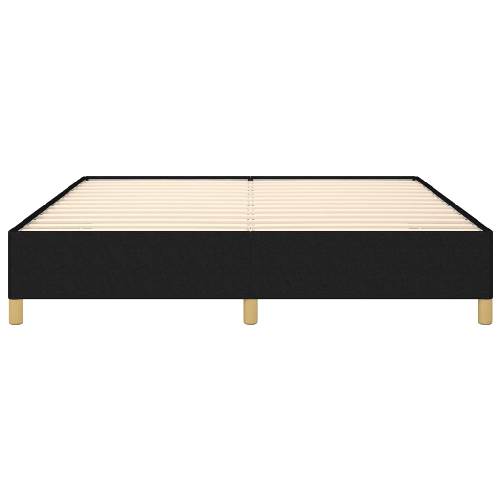 Struttura Letto a Rete a Molle Nero 160x200 cm in Tessuto | homemem39