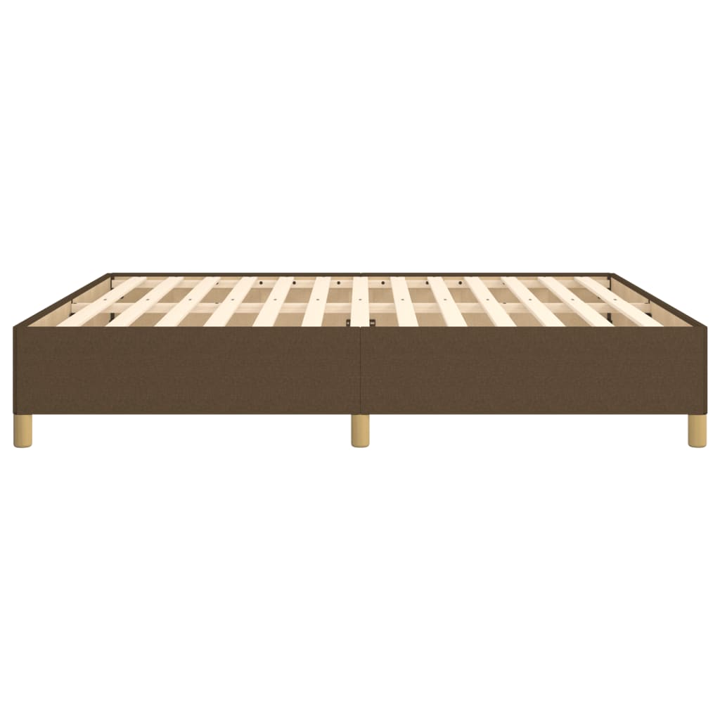 Struttura Letto a Rete a Molle Marrone Scuro 160x200 cm Tessuto
