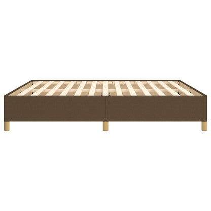 Struttura Letto a Rete a Molle Marrone Scuro 160x200 cm Tessuto