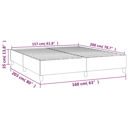 Struttura Letto a Rete a Molle Marrone Scuro 160x200 cm Tessuto