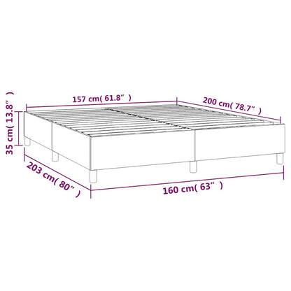 Struttura Letto a Rete a Molle Tortora 160x200 cm in Tessuto