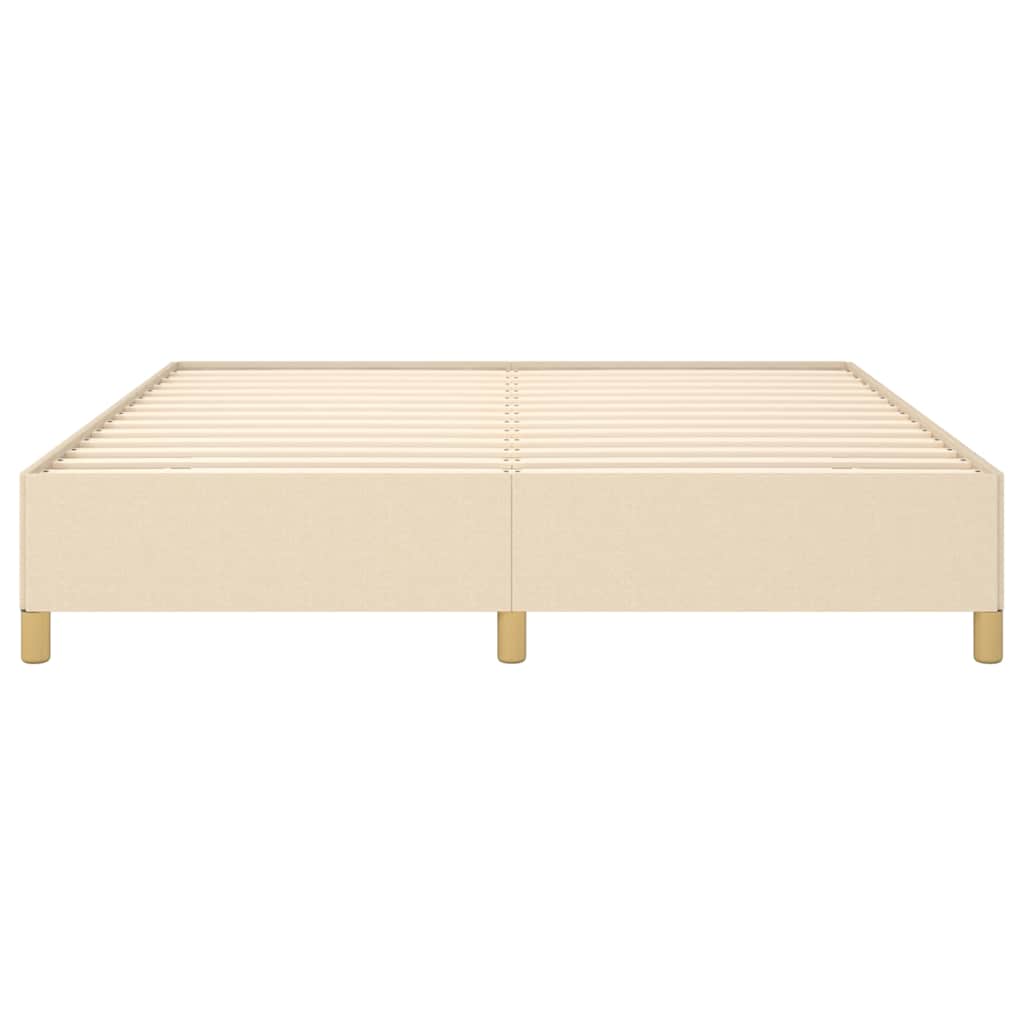 Struttura Letto a Rete a Molle Crema 160x200 cm in Tessuto