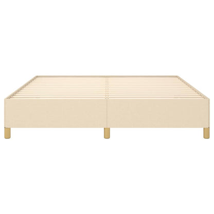 Struttura Letto a Rete a Molle Crema 160x200 cm in Tessuto
