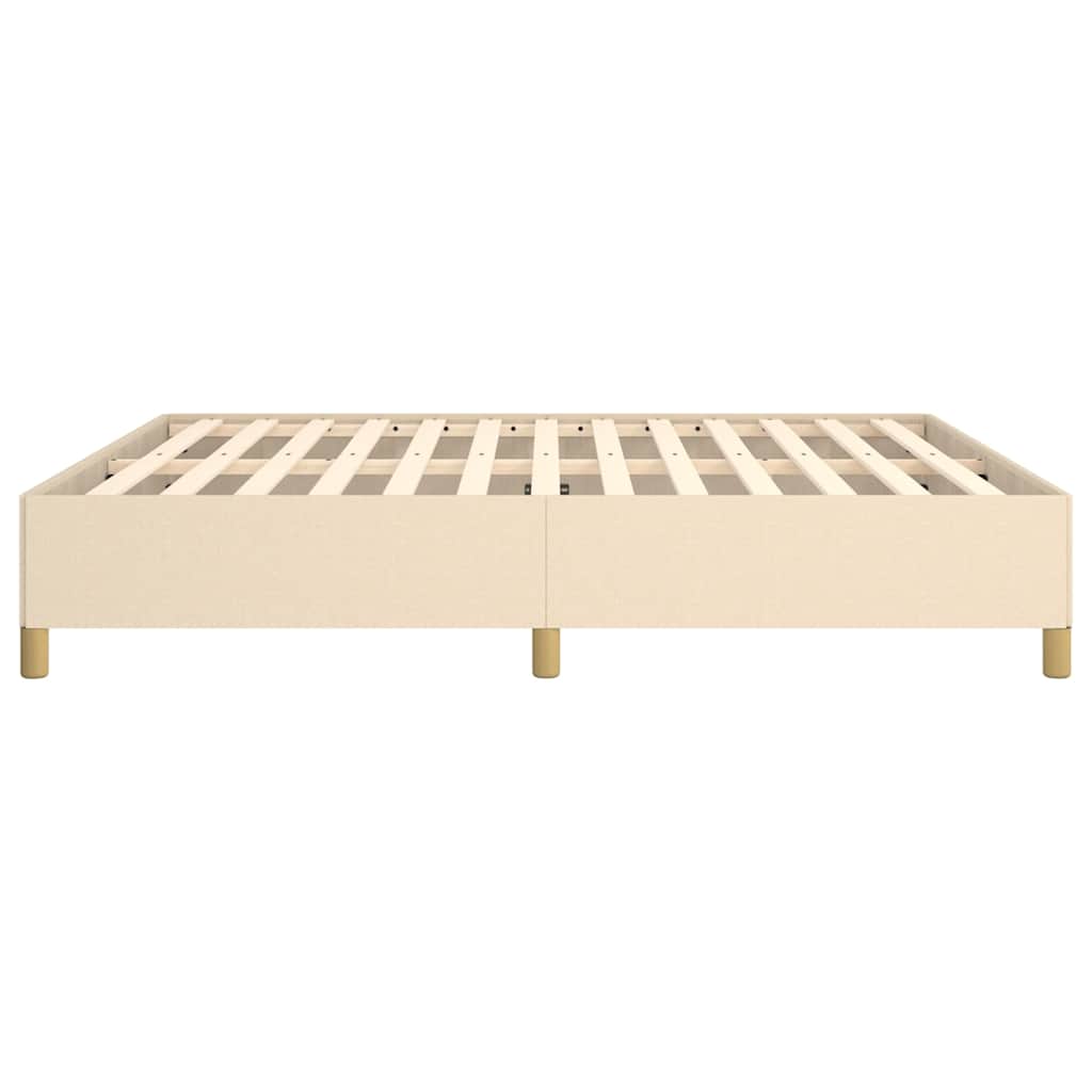 Struttura Letto a Rete a Molle Crema 160x200 cm in Tessuto