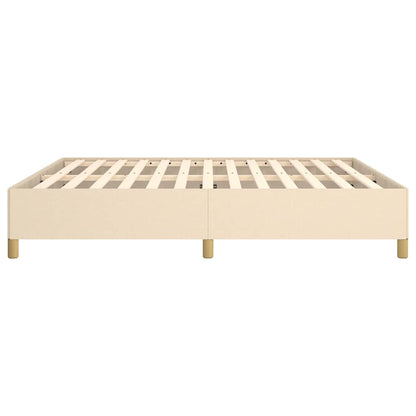 Struttura Letto a Rete a Molle Crema 160x200 cm in Tessuto