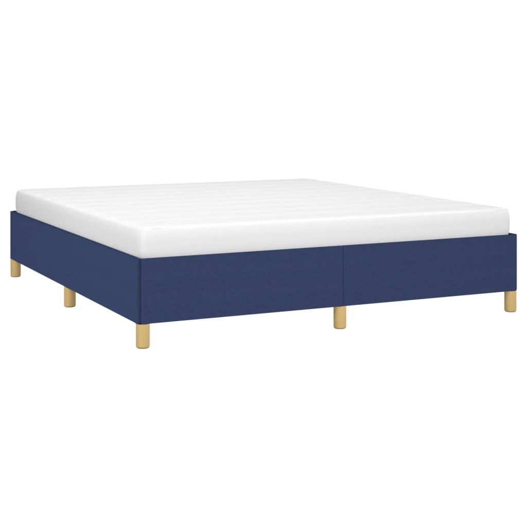 Struttura Letto a Rete a Molle Blu 160x200 cm in Tessuto | homemem39