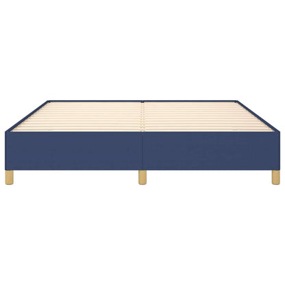 Struttura Letto a Rete a Molle Blu 160x200 cm in Tessuto