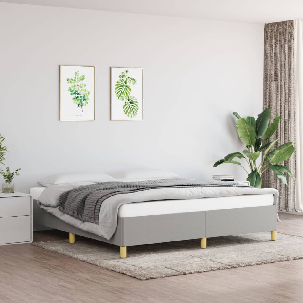 Struttura Letto a Rete a Molle Grigio Chiaro 180x200 cm Tessuto | homemem39