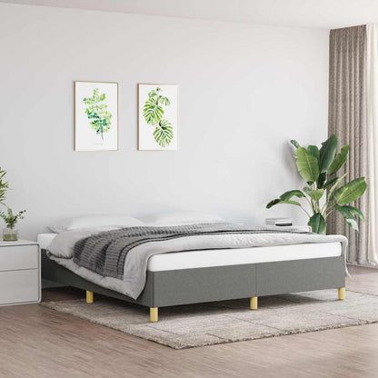 Struttura Letto a Rete a Molle Grigio Scuro 180x200 cm Tessuto