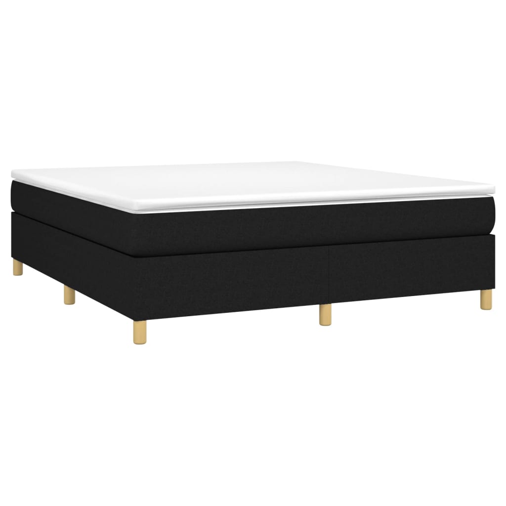 Struttura Letto a Rete a Molle Nero 180x200 cm in Tessuto | homemem39