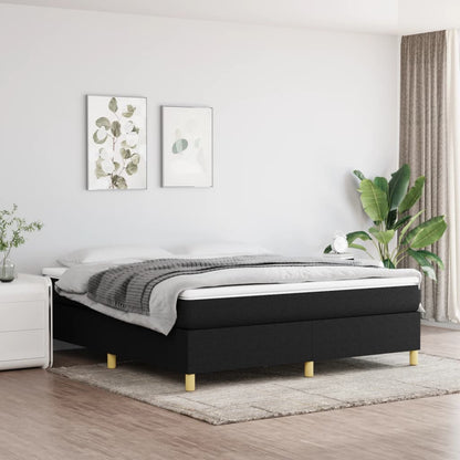 Struttura Letto a Rete a Molle Nero 180x200 cm in Tessuto | homemem39