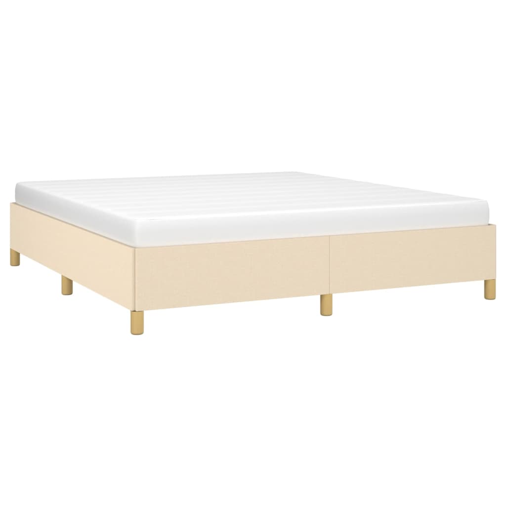 Struttura Letto a Rete a Molle Crema 180x200 cm in Tessuto | homemem39