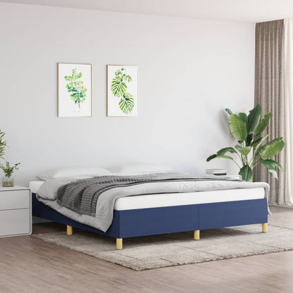 Struttura Letto a Rete a Molle Blu 180x200 cm in Tessuto | homemem39