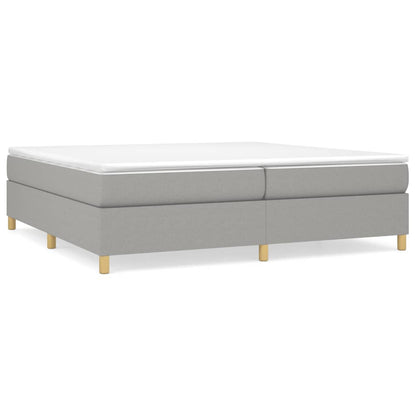 Struttura Letto a Rete a Molle Grigio Chiaro 200x200 cm Tessuto | homemem39