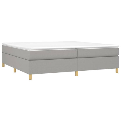 Struttura Letto a Rete a Molle Grigio Chiaro 200x200 cm Tessuto | homemem39