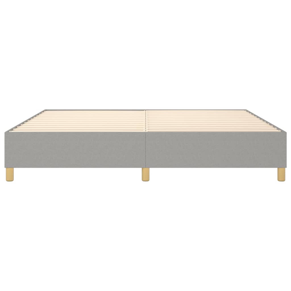 Struttura Letto a Rete a Molle Grigio Chiaro 200x200 cm Tessuto | homemem39