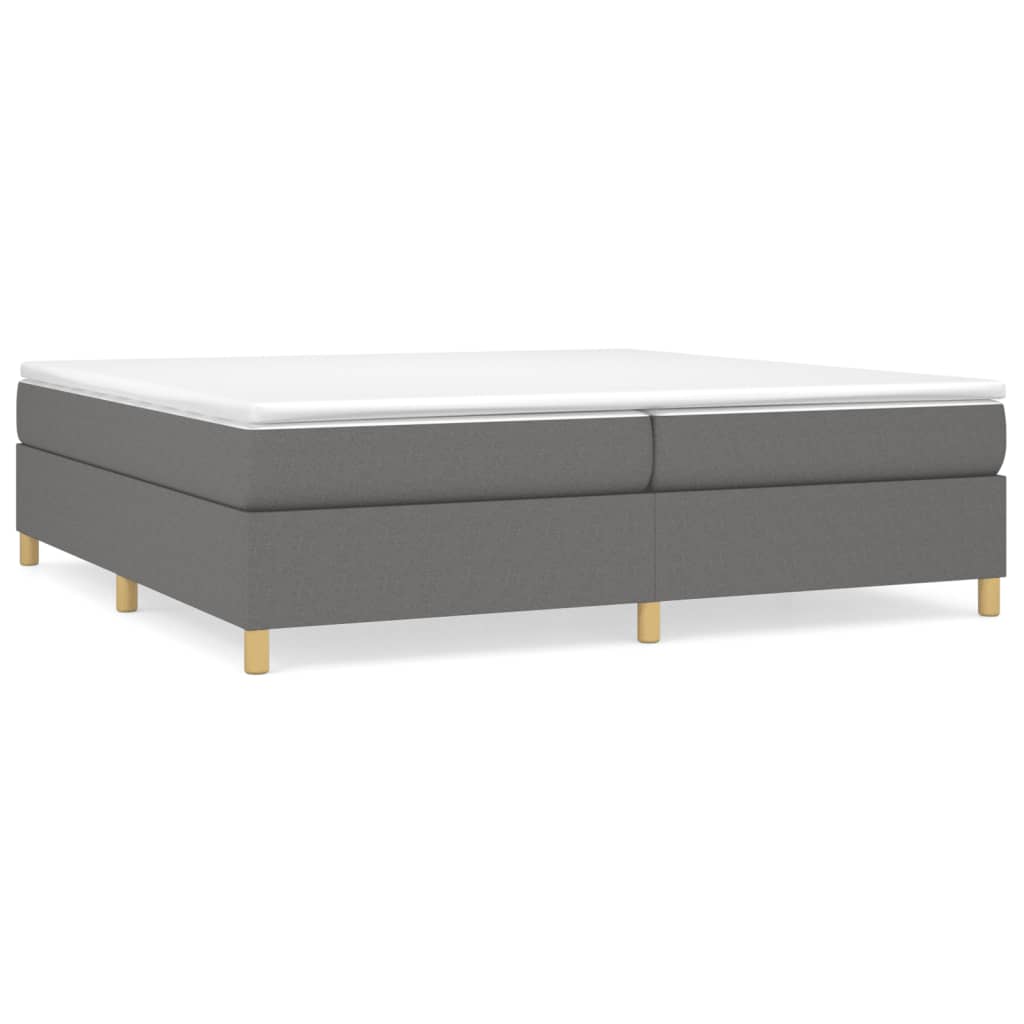 Struttura Letto a Rete a Molle Grigio Scuro 200x200 cm Tessuto | homemem39