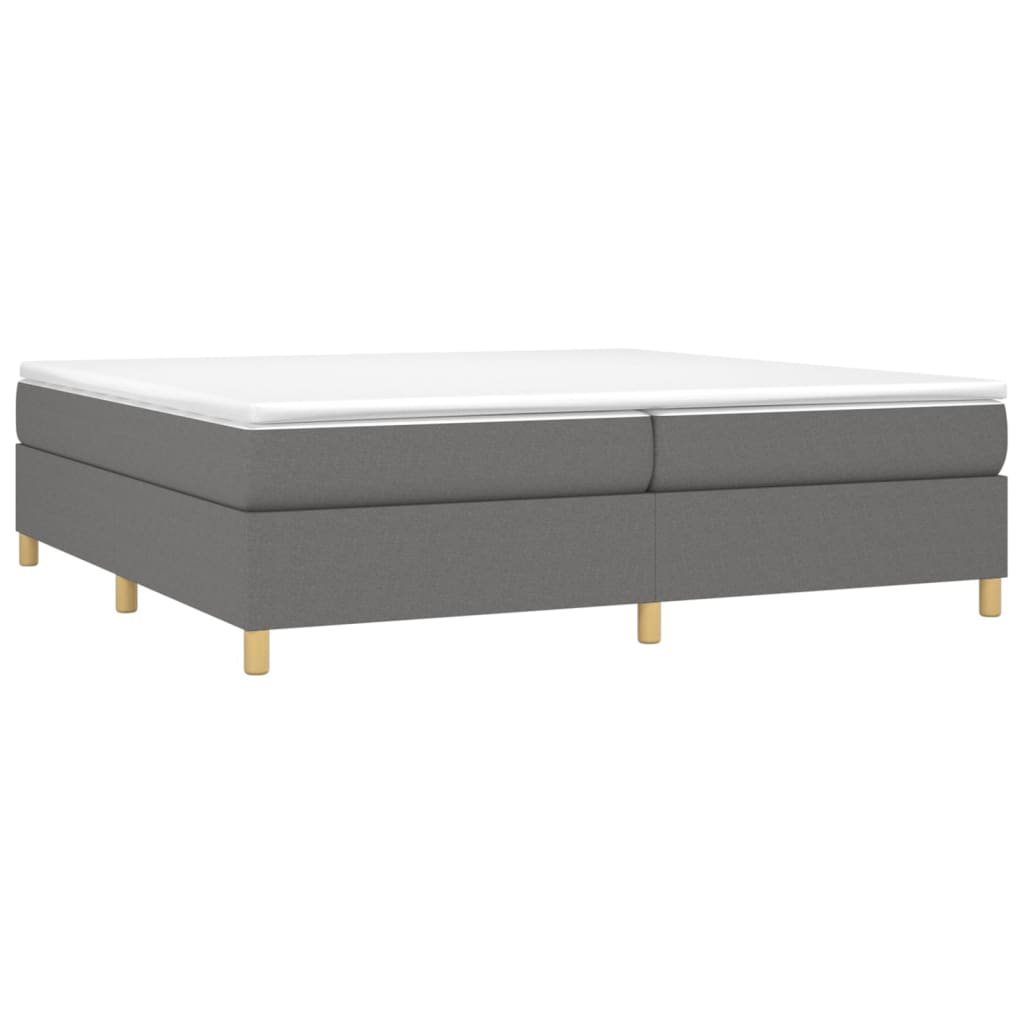 Struttura Letto a Rete a Molle Grigio Scuro 200x200 cm Tessuto | homemem39