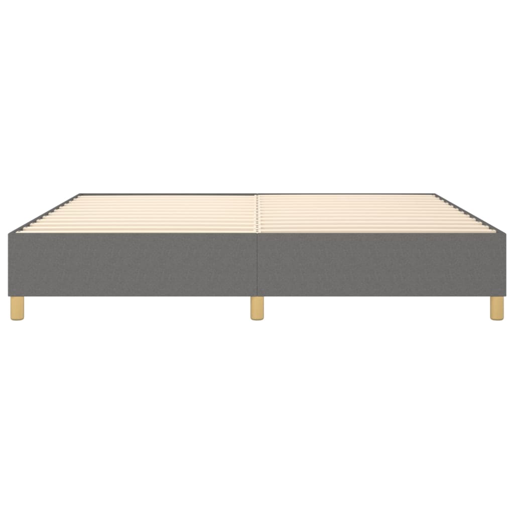 Struttura Letto a Rete a Molle Grigio Scuro 200x200 cm Tessuto | homemem39