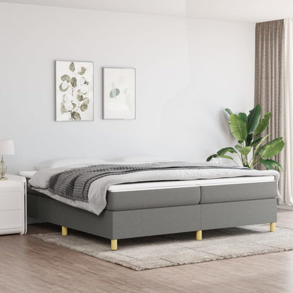 Struttura Letto a Rete a Molle Grigio Scuro 200x200 cm Tessuto | homemem39