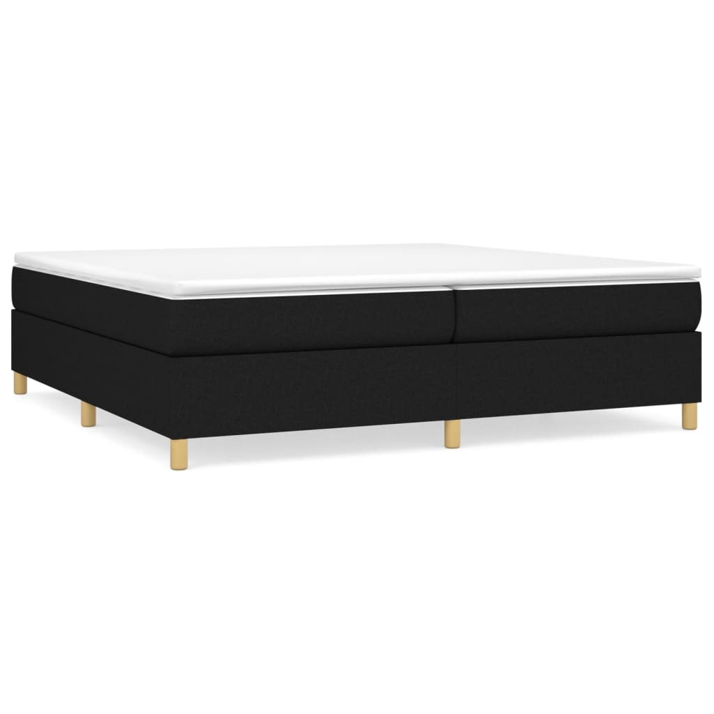 Struttura Letto a Rete a Molle Nero 200x200 cm in Tessuto | homemem39
