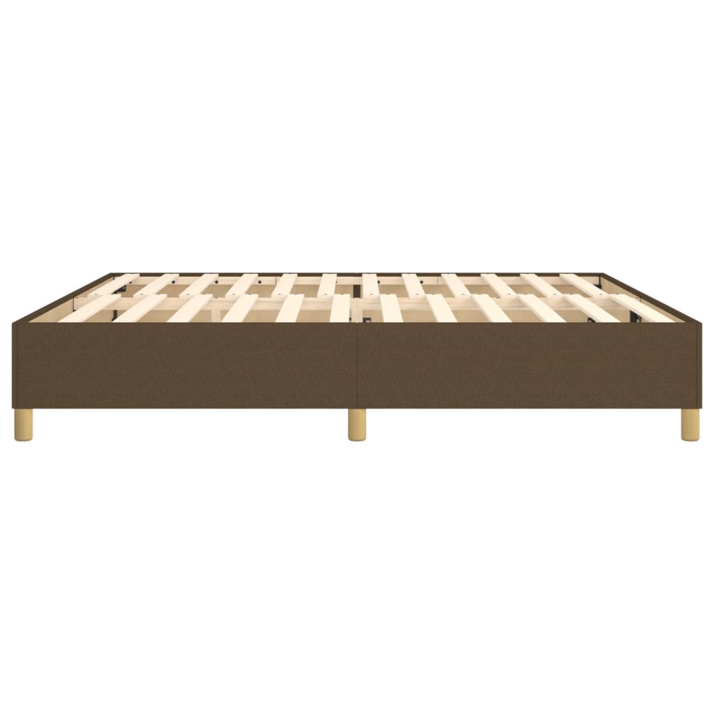 Struttura Letto a Rete a Molle Marrone Scuro 200x200 cm in Tessuto | homemem39