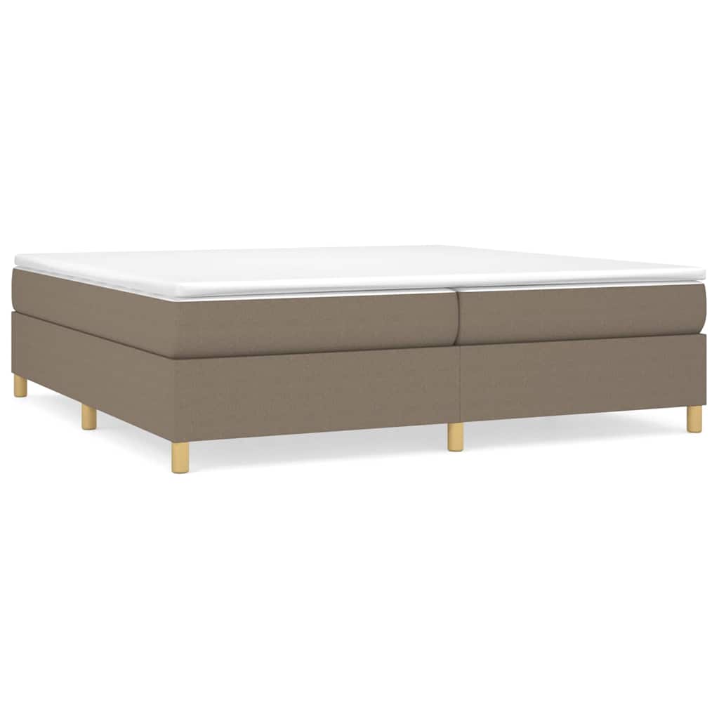 Struttura Letto a Rete a Molle Tortora 200x200 cm in Tessuto