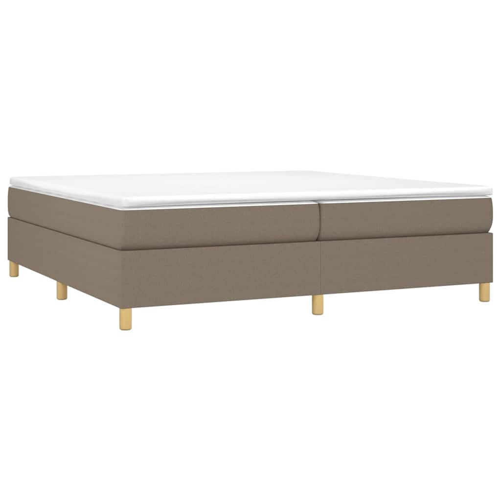 Struttura Letto a Rete a Molle Tortora 200x200 cm in Tessuto