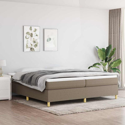 Struttura Letto a Rete a Molle Tortora 200x200 cm in Tessuto