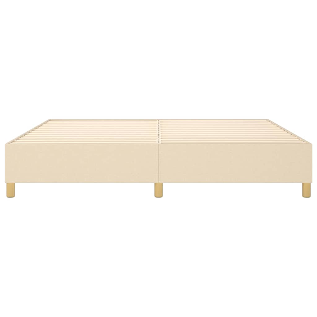 Struttura Letto a Rete a Molle Crema 200x200 cm in Tessuto