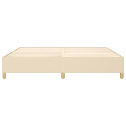 Struttura Letto a Rete a Molle Crema 200x200 cm in Tessuto
