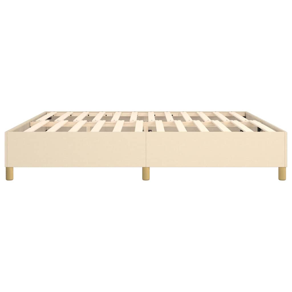 Struttura Letto a Rete a Molle Crema 200x200 cm in Tessuto