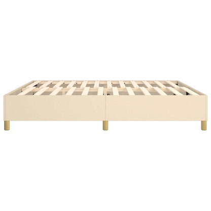 Struttura Letto a Rete a Molle Crema 200x200 cm in Tessuto