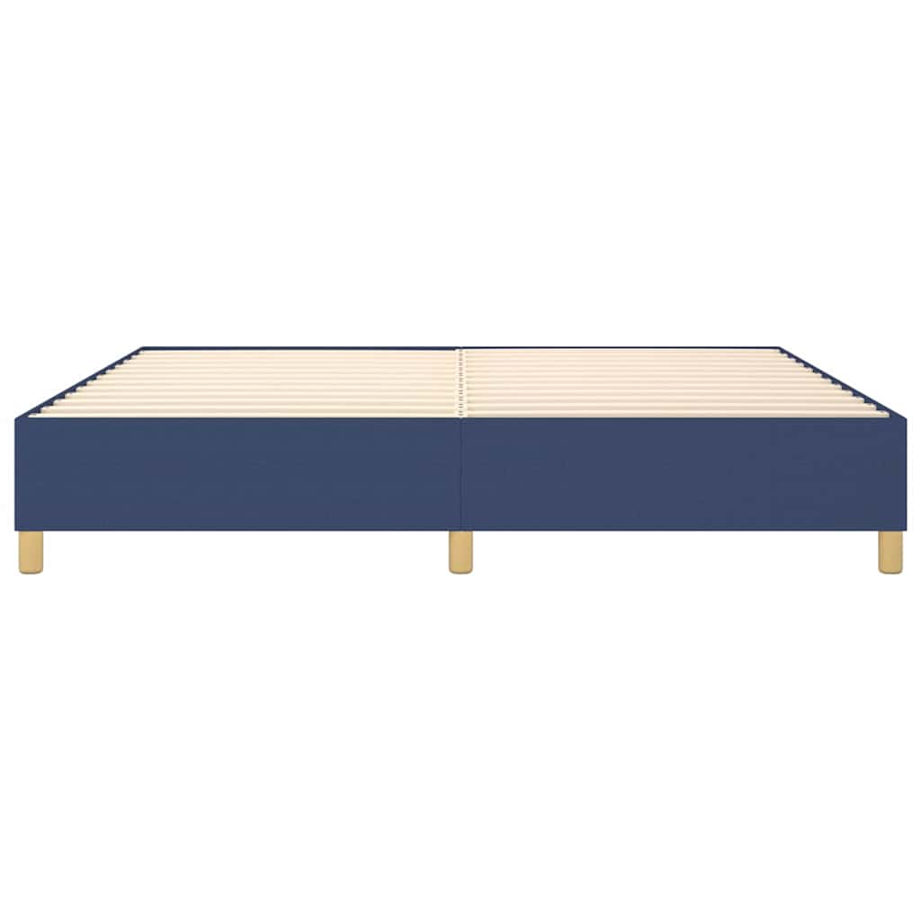 Struttura Letto a Rete a Molle Blu 200x200 cm in Tessuto