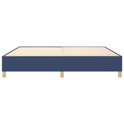 Struttura Letto a Rete a Molle Blu 200x200 cm in Tessuto
