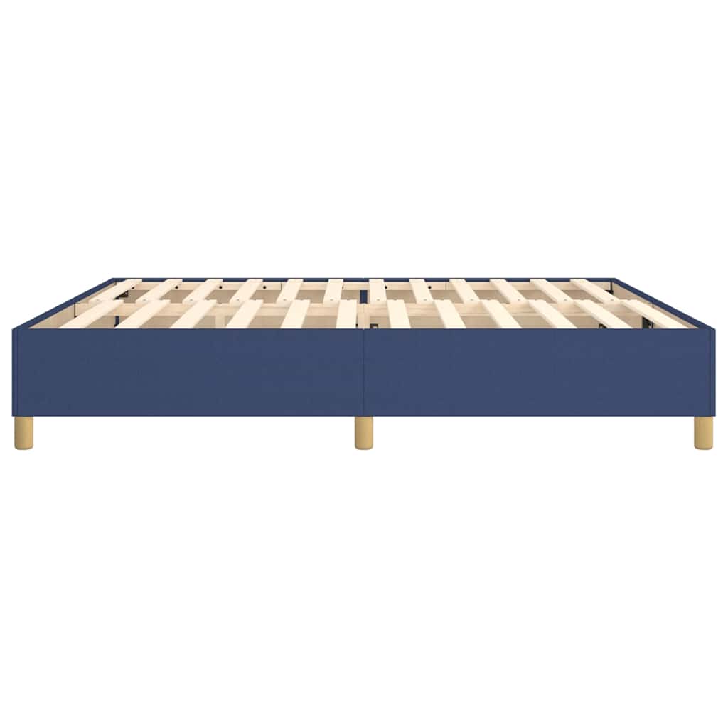 Struttura Letto a Rete a Molle Blu 200x200 cm in Tessuto