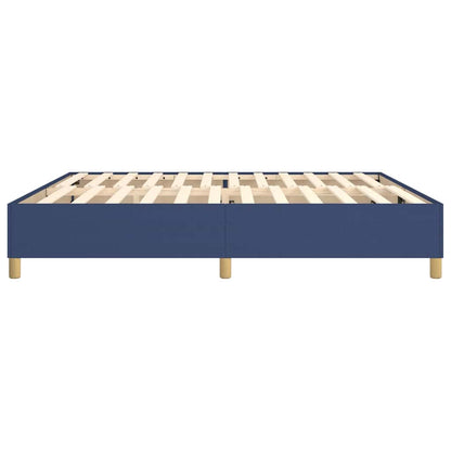 Struttura Letto a Rete a Molle Blu 200x200 cm in Tessuto