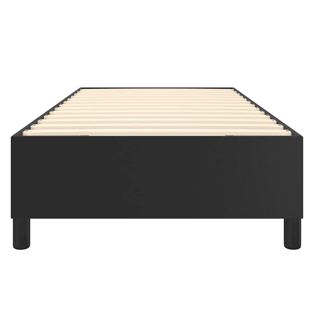Struttura Letto a Rete a Molle Nero 80x200 cm in Similpelle