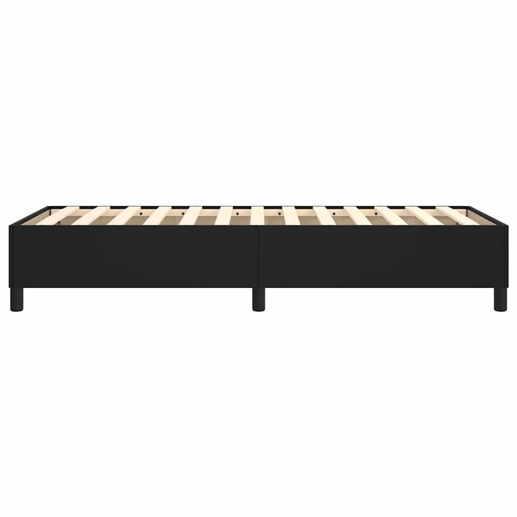 Struttura Letto a Rete a Molle Nero 80x200 cm in Similpelle