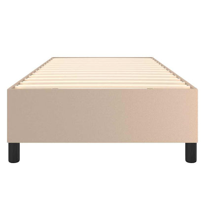 Struttura Letto a Rete a Molle Cappuccino 80x200 cm Similpelle