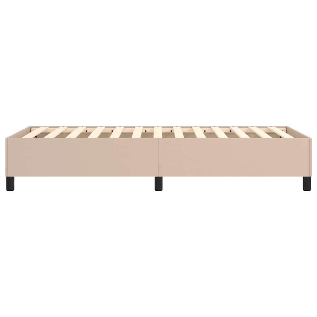 Struttura Letto a Rete a Molle Cappuccino 80x200 cm Similpelle