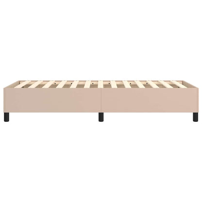 Struttura Letto a Rete a Molle Cappuccino 80x200 cm Similpelle
