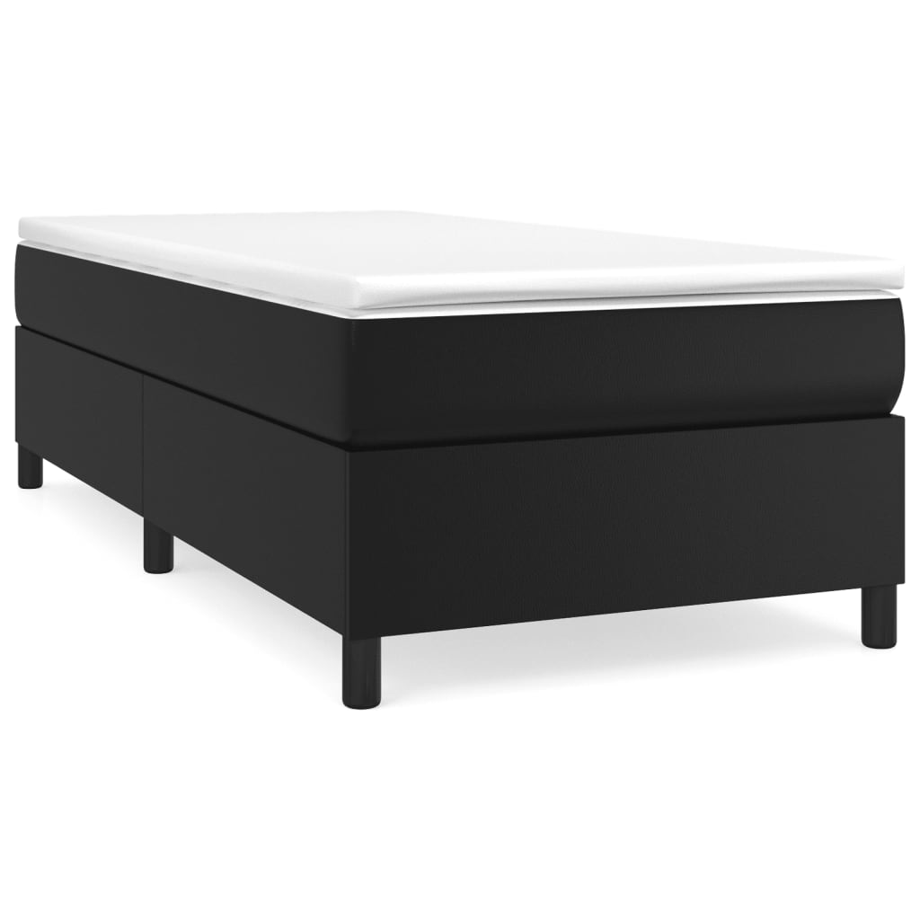 Struttura Letto a Rete a Molle Nero 90x190 cm in Similpelle | homemem39