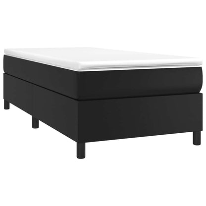 Struttura Letto a Rete a Molle Nero 90x190 cm in Similpelle