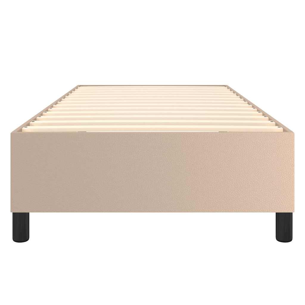 Struttura Letto a Rete a Molle Cappuccino 90x190 cm Similpelle