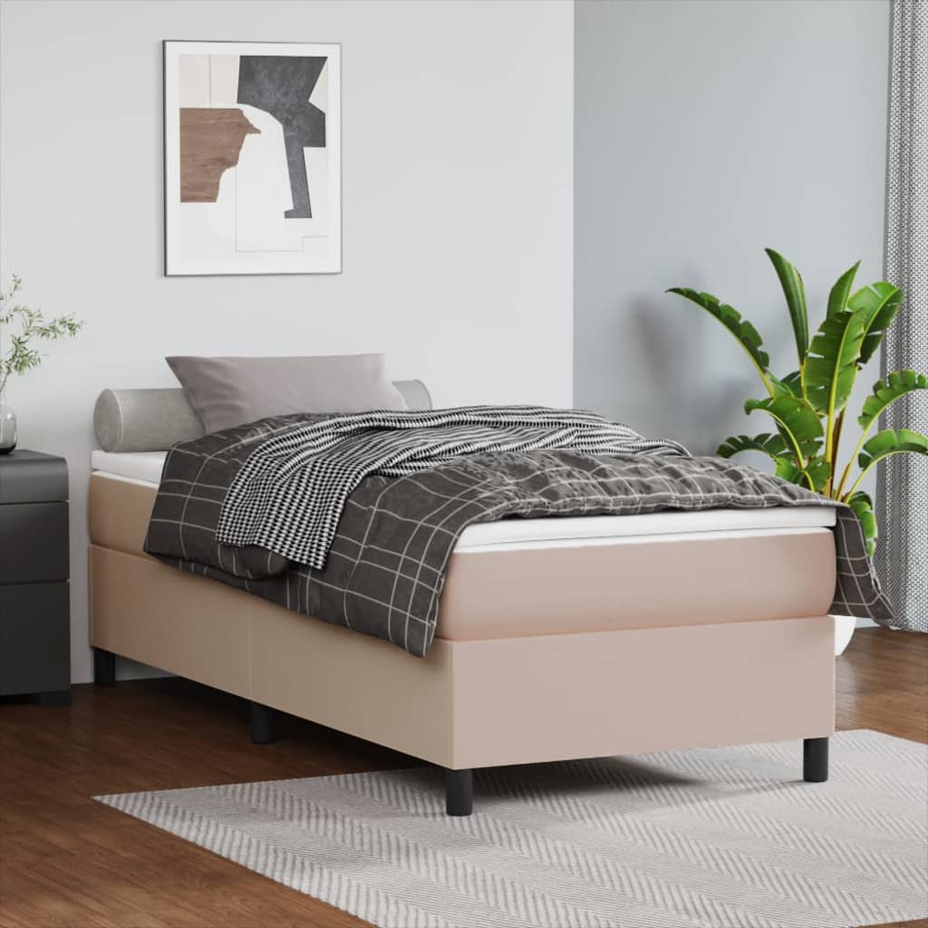 Struttura Letto a Rete a Molle Cappuccino 90x190 cm in Similpelle | homemem39